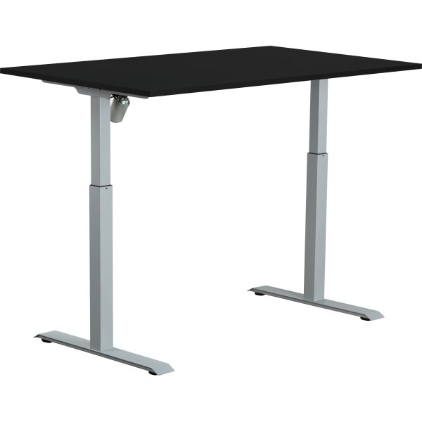 Sun-Flex II hæve-sænkebord, 140x80, Sort/grå