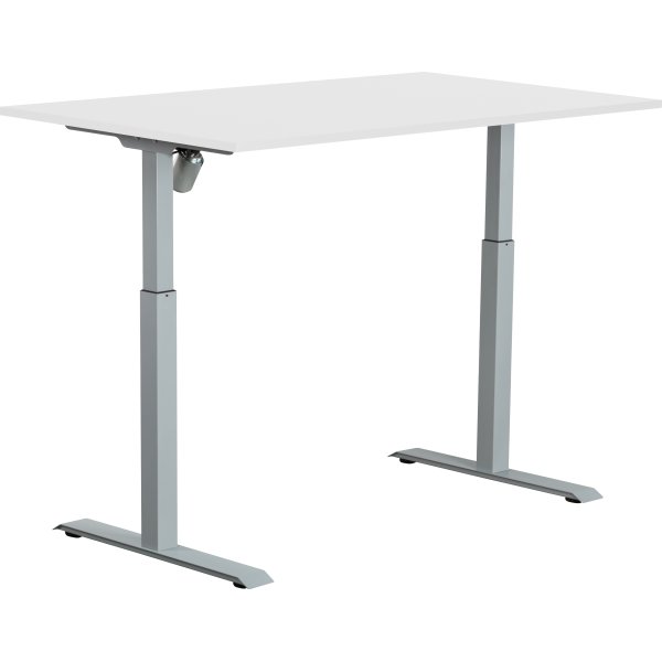 Sun-Flex II hæve-sænkebord, 140x80, Hvid/grå