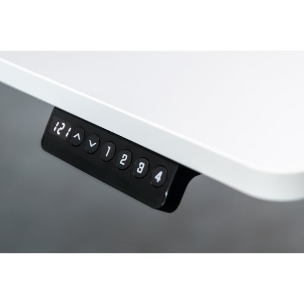 Small hæve/sænkebord, 120x60 cm, Hvid
