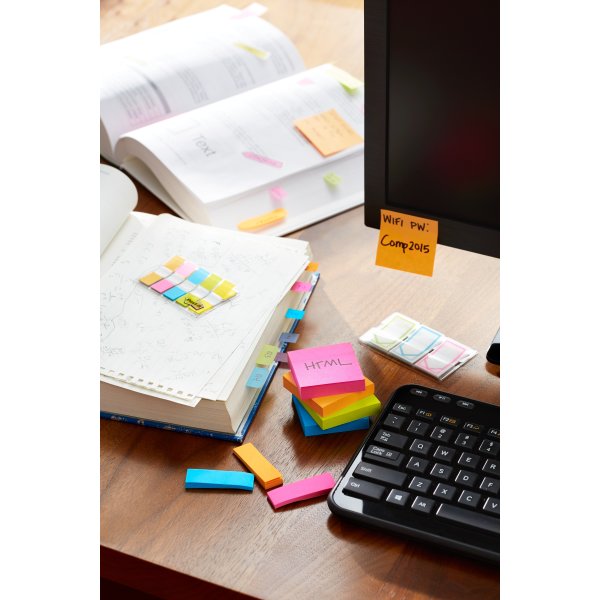 Post-it memoblock 76x76 mm, neongul