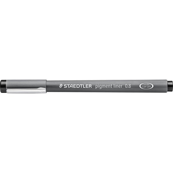 Staedtler Pigment 308 Fineliner | 0,8 mm | Sort