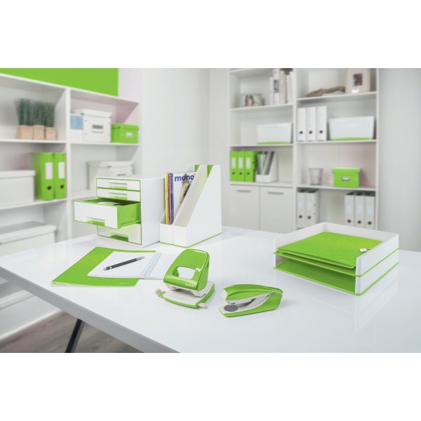 Leitz WOW Skuffekabinet | 4 rum | Hvid/grøn