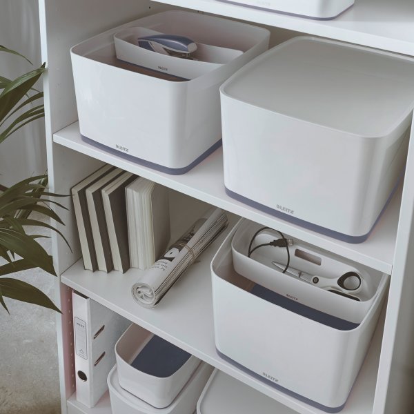 Leitz MyBox förvaringsbox Large vit/grå