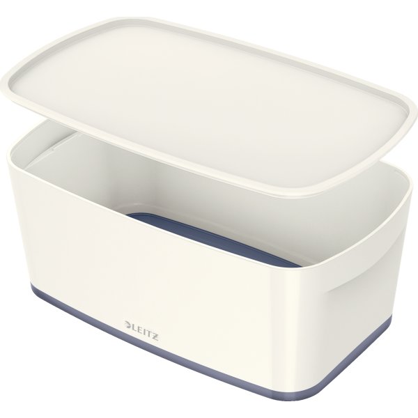Leitz MyBox förvaringslåda Small, vit/grå