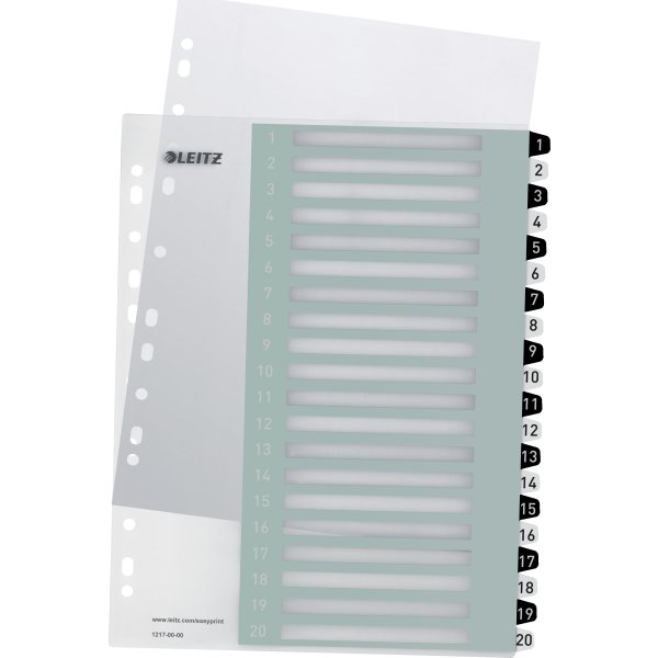 Leitz WOW utskrivbart Register A4+ 1-20