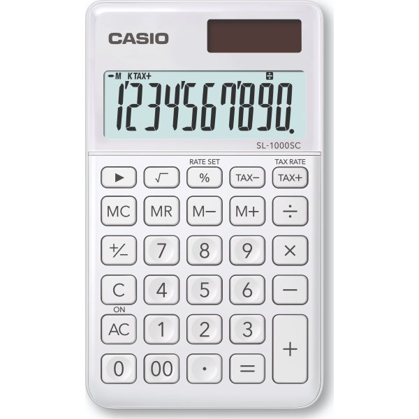 Casio SL-1000SC bordregner, hvid