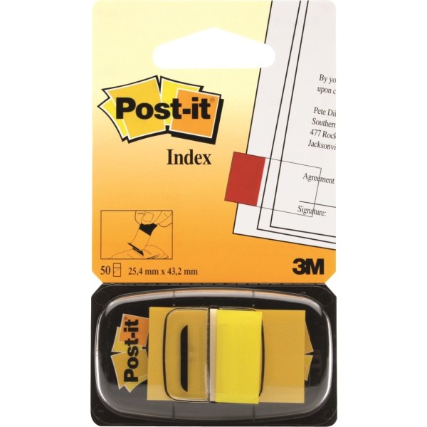 Post-it Indexfaner | 25x43 mm | Gul