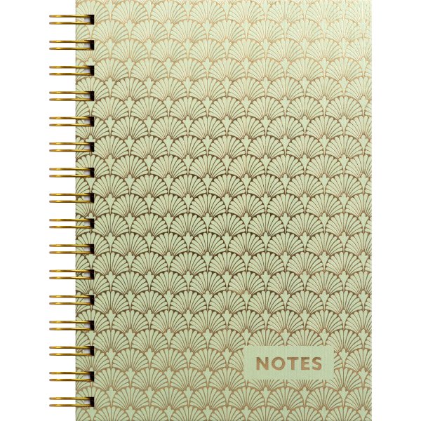 Burde Notesbog, A5, linjeret, art deco