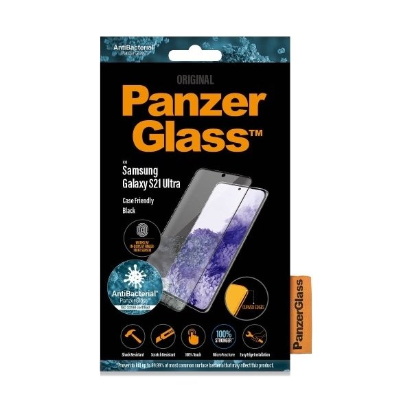 PanzerGlass® Samsung Galaxy S21 Ultra, (CF), sort