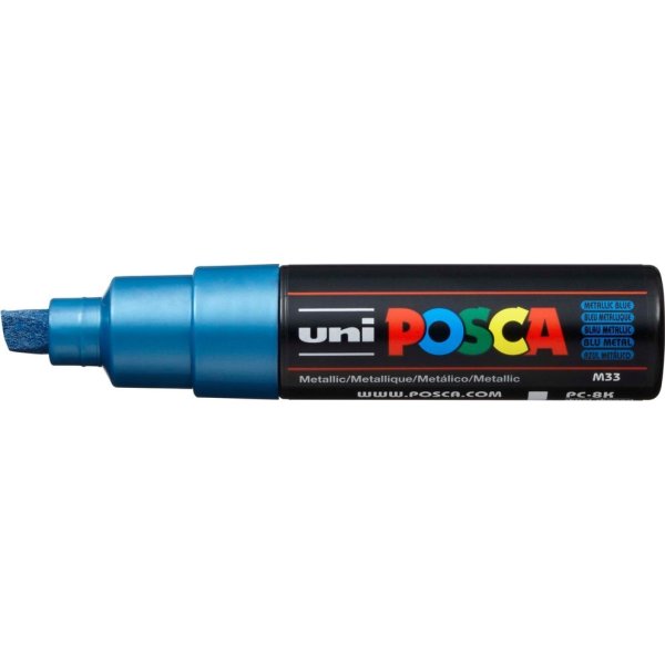 Posca Marker | PC-8K | B | 8 mm | Metal blå
