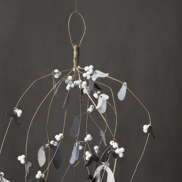 House Doctor Mistletoe julepynt, L40cm, metallisk