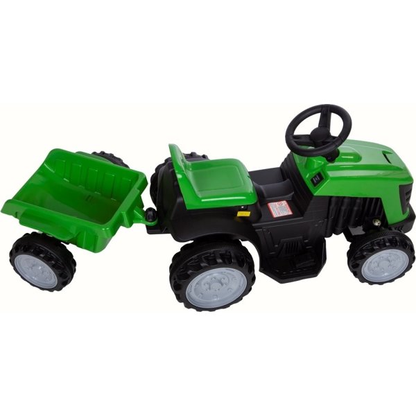 El-drevet Azeno traktor til børn, 6V, grøn