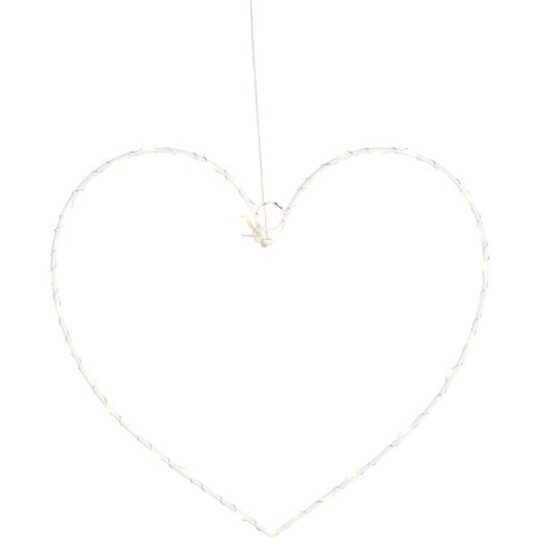 Sirius Liva Hjerte, 40 LED, H26 cm, Hvid