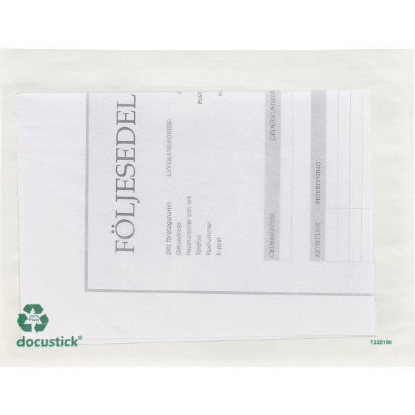 Dokumentlomme, UT, C5, Papir, 1000 stk.