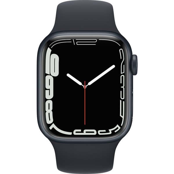 Apple Watch Series 7 (GPS+4G), 41mm, midnat, sport