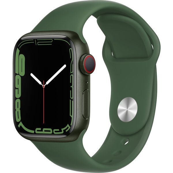 Apple Watch Series 7 (GPS+4G), 41mm, grøn, sport