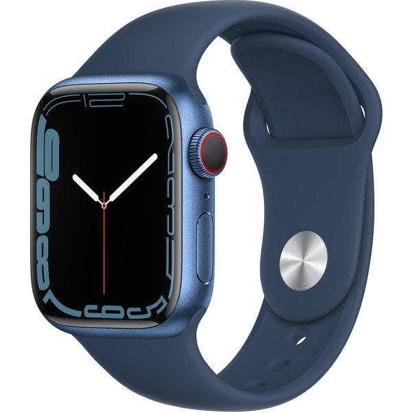 Apple Watch Series 7 (GPS+4G), 41mm, blå, sport
