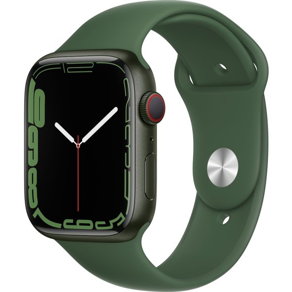 Apple Watch Series 7 (GPS+4G), 45mm, grøn, sport