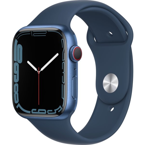 Apple Watch Series 7 (GPS+4G), 45mm, blå, sport