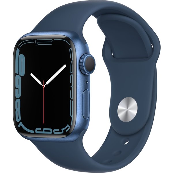 Apple Watch Series 7 GPS, 41mm, blå, sport