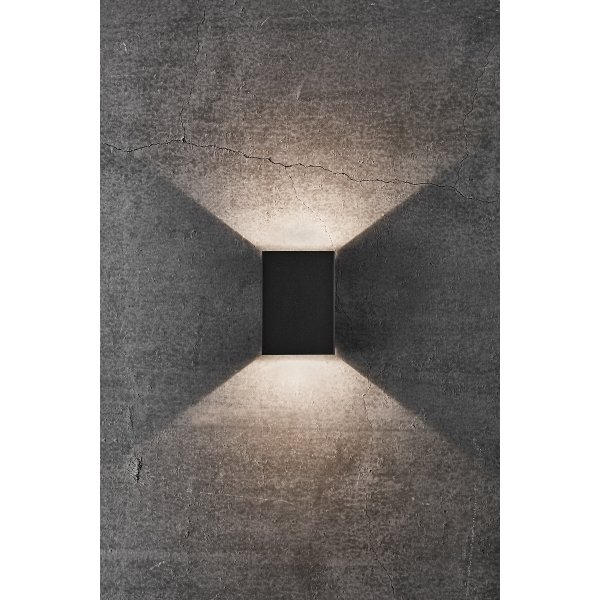 Nordlux Fold 10 udendørs væglampe, Sort