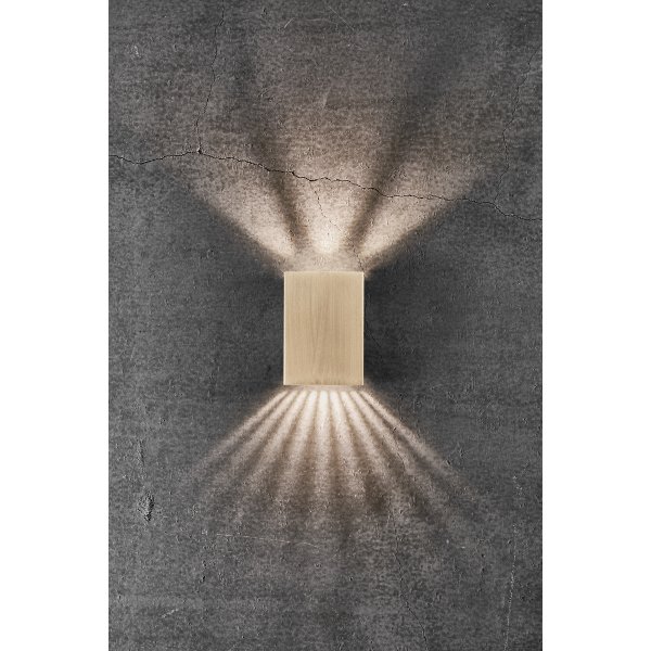 Nordlux Fold 10 udendørs væglampe, Messing