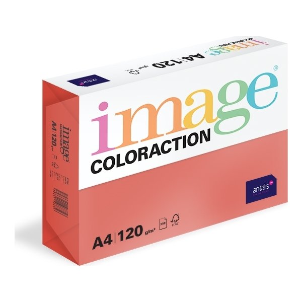 Image Coloraction A4, 120g, 250ark, koralrød