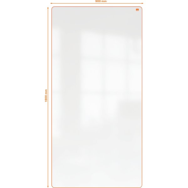 Nobo Move&Meet mobilt whiteboard, 180x90cm, orange