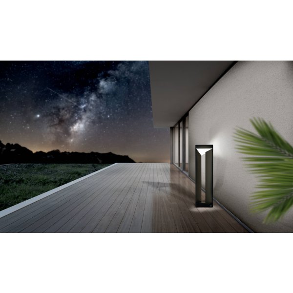 Nembro udendørs LED bedlampe, H800, Sort/Hvid