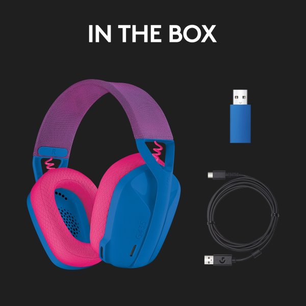 Logitech G435 LIGHTSPEED | trådlöst headset | blå