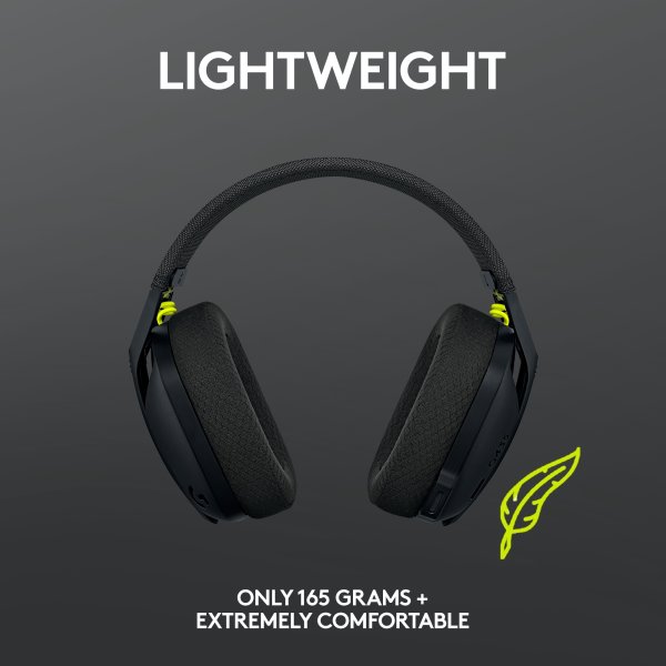 Logitech G435 LIGHTSPEED trådløst headset, sort