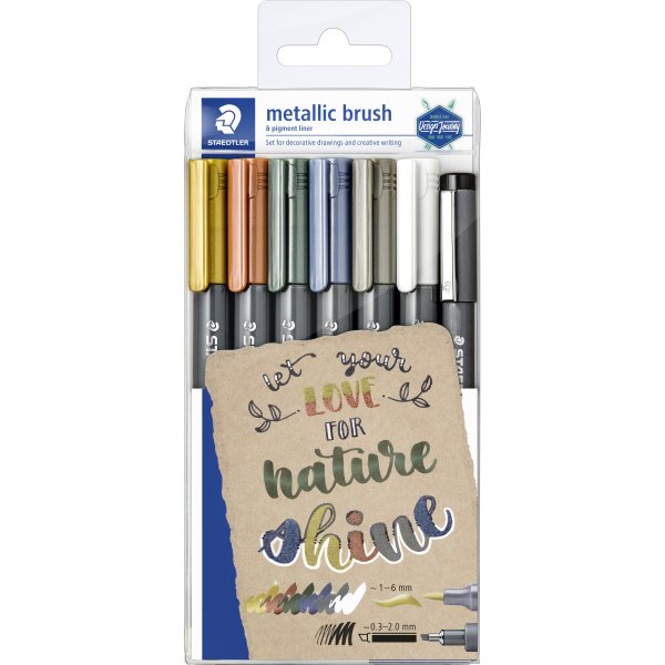 Staedtler Marker Brush+pigmentliner 7 farver Lomax A/S