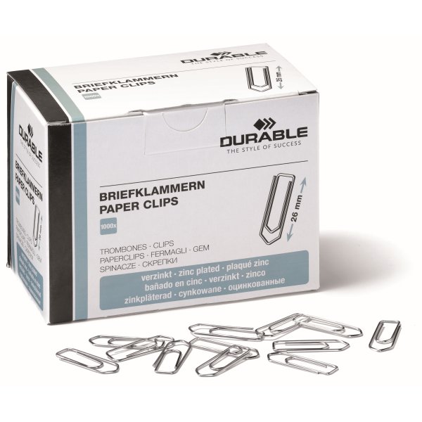 Durable Papirclips | 26 mm | Z | 1000 stk