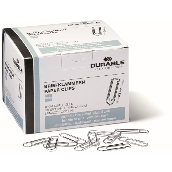 Durable Papirclips | 32 mm | Z | 1000 stk.