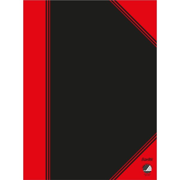 Kinanotes A6, linjeret, sort/rød
