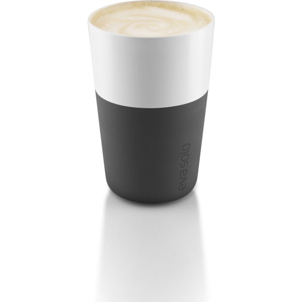 Eva Solo Caffe Latte-krus, 2 stk. carbon black