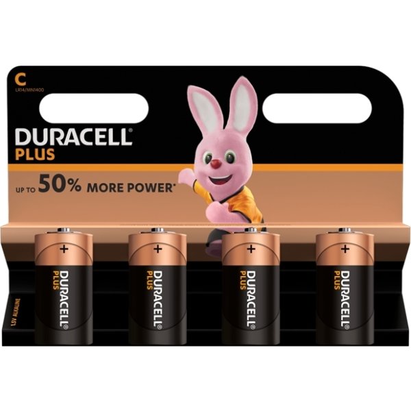 Utallige th Kemi Duracell Plus C LR14 Batteri, 4 stk | Lomax A/S