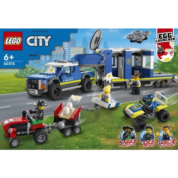 Valg Dårligt humør Mark LEGO City 60315 Mobil Politikommandocentral, 6+ | Lomax A/S