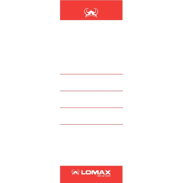 Lomax Rygetiket | Bred | 10 stk.