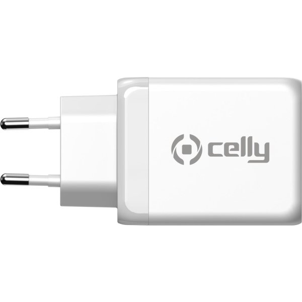 Celly ProPower 65W 3 Port USB-C og USB-A Adapter