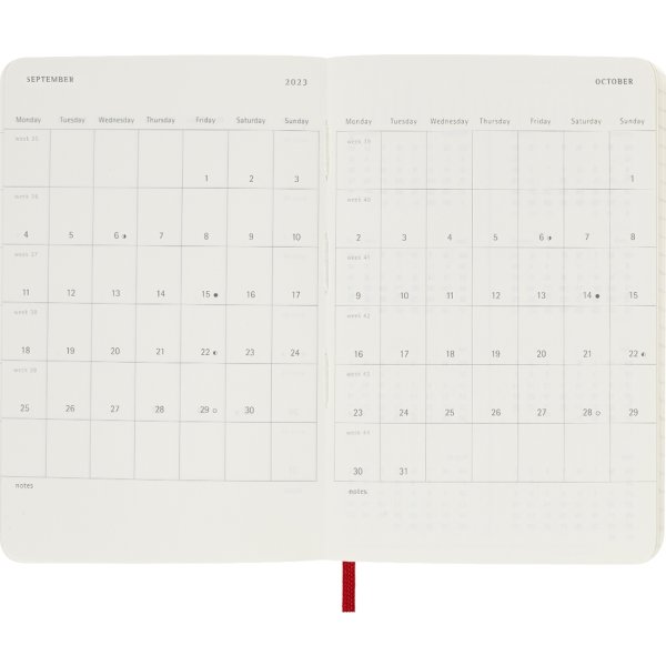 Moleskine Kalender S Pkt. Uge V Red Lomax A/S