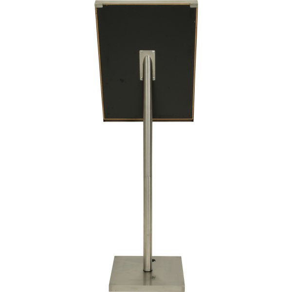 Securit informationsdisplay m/ stander A4,Rustfrit