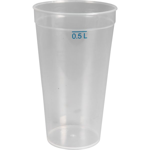 Plastikglas, Flergangsbrug, Klar 50 cl, 12 stk.