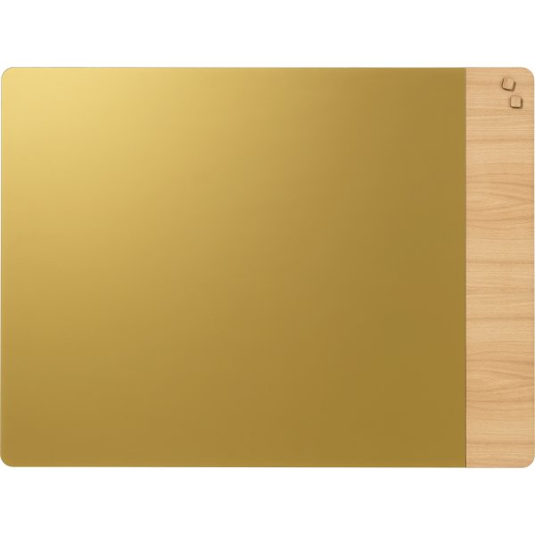 NAGA magnetisk glastavle 90x120 cm., guld/egefiner