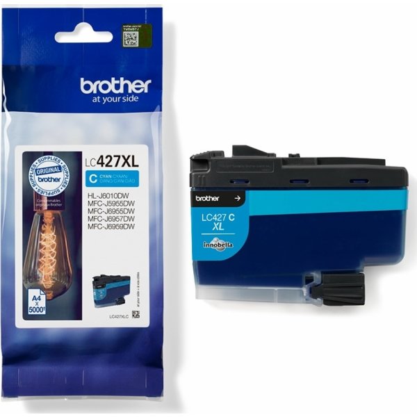 Brother LC427XLC bläckpatron | cyan | 5000 sidor