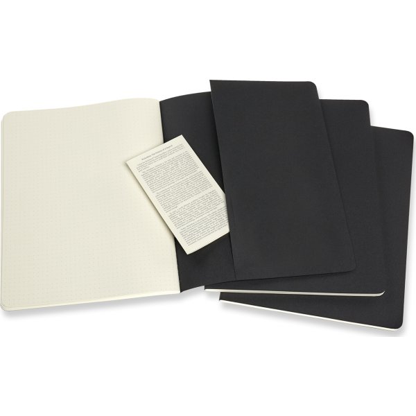 Moleskine Cahier Notesbog | XL | Dot. | Sort