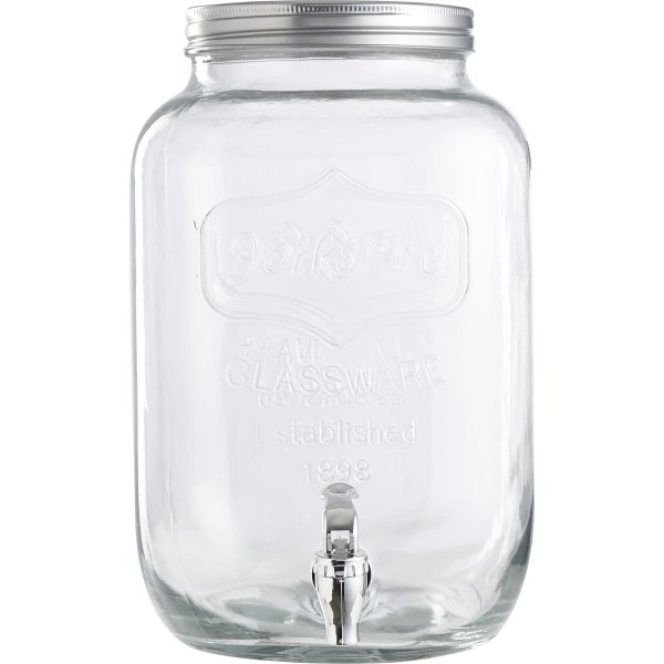 Glasdispenser med tappehane, 8 L