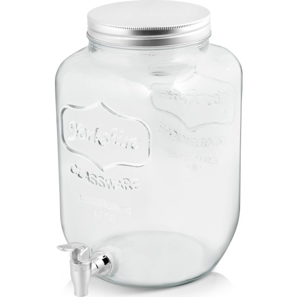 Glasdispenser med tappehane, 8 L