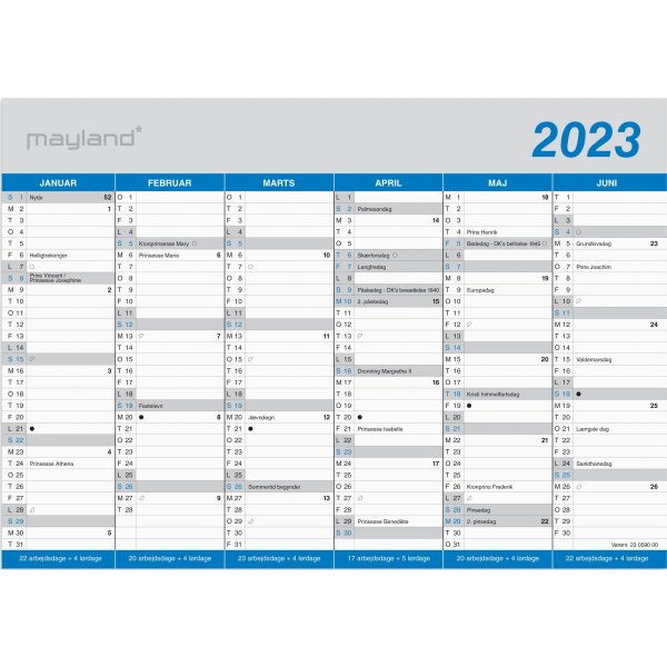 Mayland 2023 Kontorkalender | Klassisk | A4