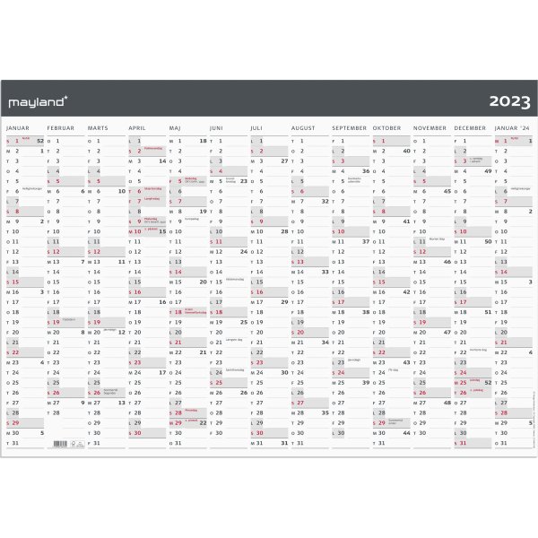 Mayland 2023 Kæmpe kalender | 1 x 13 mdr | Moderne